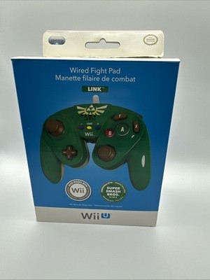 PDP Wired Fight Pad Controller for Nintendo Wii U Link Legend of Zelda Open Box