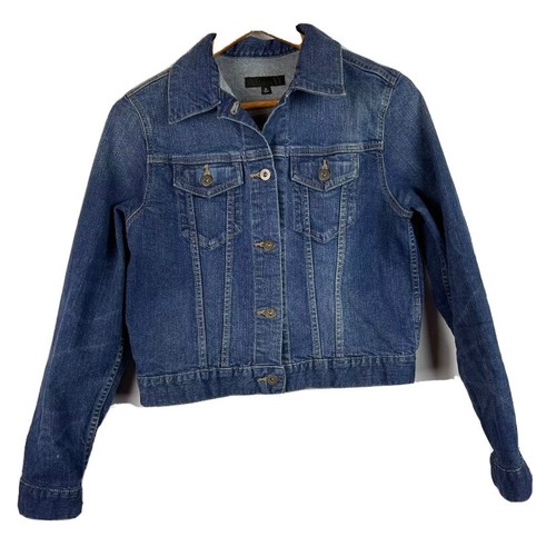 Medium Cropped Blue Denim Jean Jacket 