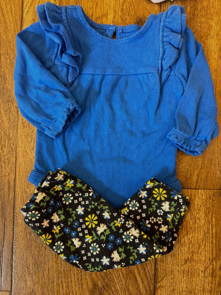 Carters Baby Girl 3 Months Lot Clothes Outfit Bodysuits Pants Long