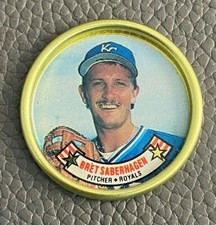 1988 Topps Coin #25 Brett Saberhagen - KC Royals