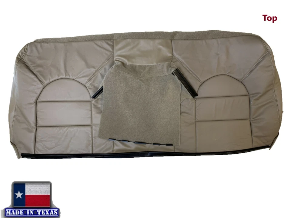 Fundas de asiento de cuero tostado para Ford F250 F350 Lariat 1998 1999 segunda fila segunda fila Foto 3 de 4