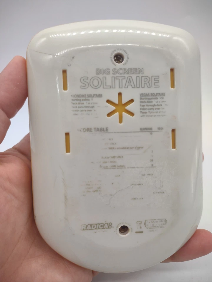 Radica Big Screen Solitaire Handheld Game 2 in 1 Auto BackLight 2008 Working - Image 3 of 3