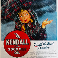 1947 Kendall Motor Oil Advertisement 2000 Mile Vintage Gas & Oil DWWW6