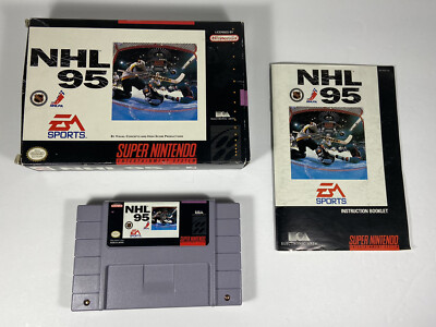 NHL 94 Ice Hockey SNES with the Original Box and Manual