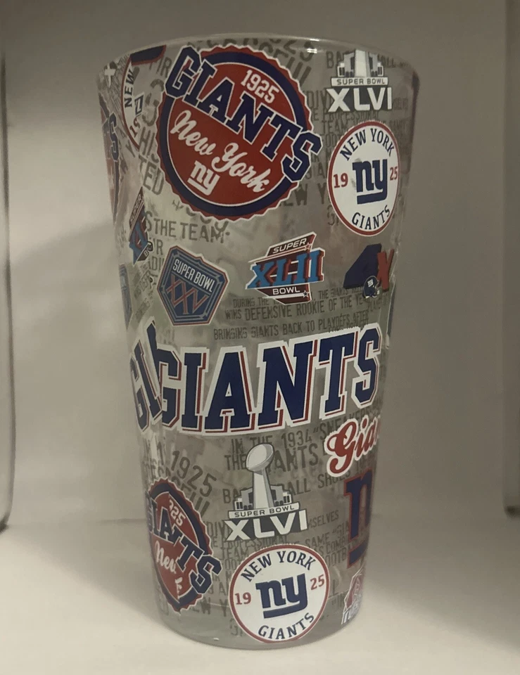 New York Giants Historic Print Pint Glass - Image 2 of 4