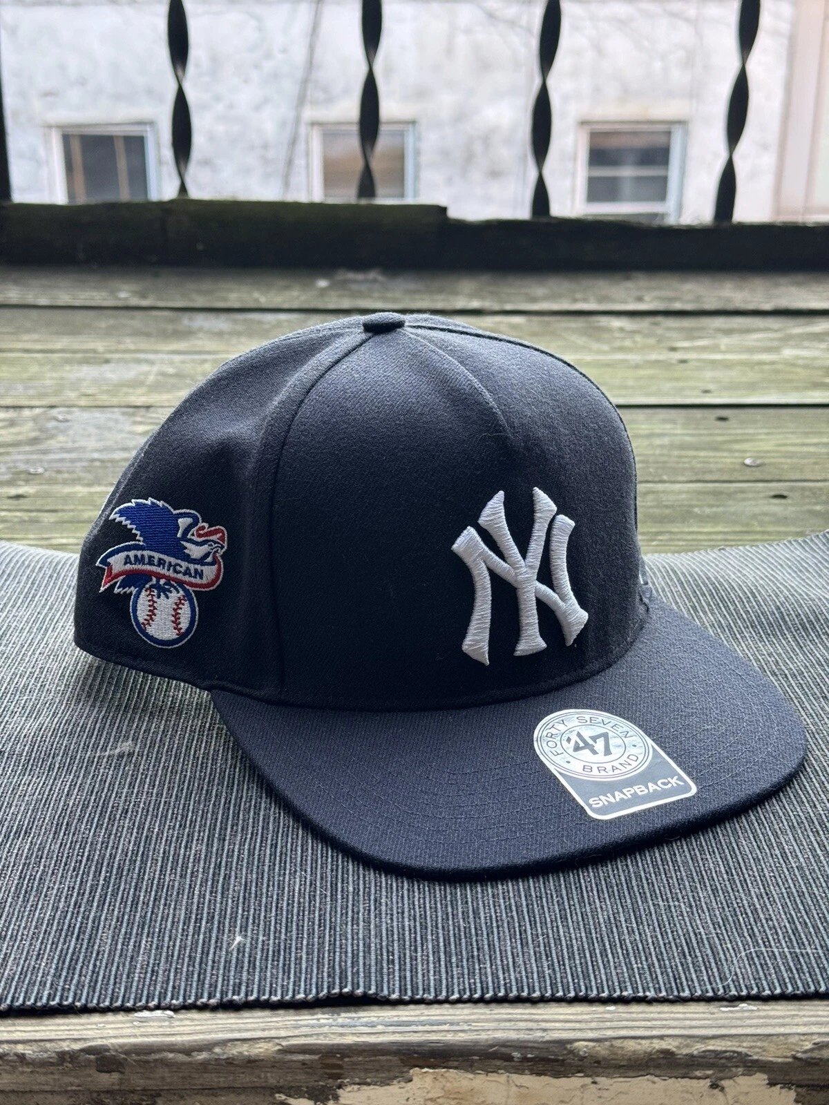 Casquette 5 panneaux marine marque SS15 Supreme x Yankees x 47