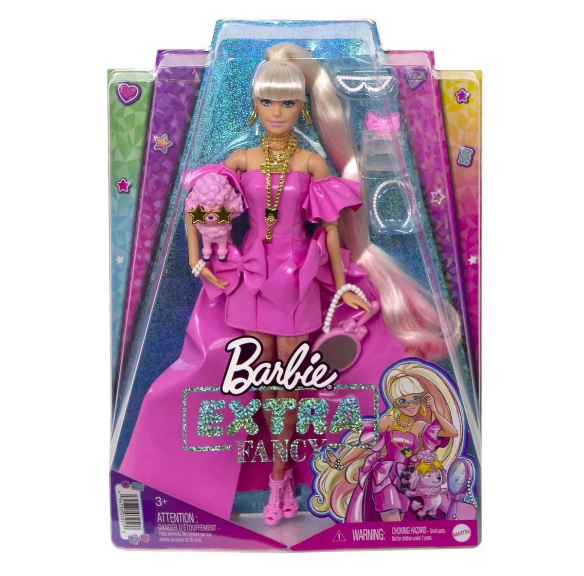 Barbie Extra Fancy Pink Glam Blonde Doll w/Pink Poodle | eBay