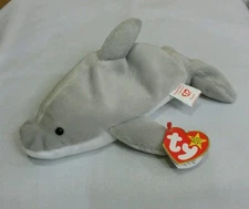 Ty Beanie Baby FLASH the Dolphin #4021 w/Errors 1993 PVC  Retired & New 