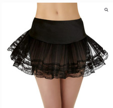 Black Lace Petticoat Adult Halloween Accessory