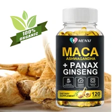 Maca Capsules Organic Peruvian | Hormonal Balance&Natural Stamina Enhancer 120pc