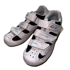 Louis Garneau Ergo Air Tri-Speed HRS-80 White Cycling Shoes Size 6.5 Flora Bike