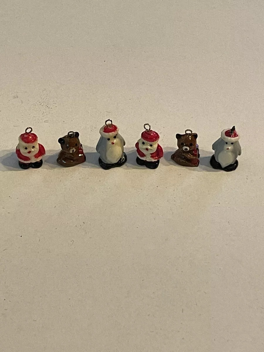 Miniature Dollhouse Tiny Christmas Ornaments Penguin Bear Santa