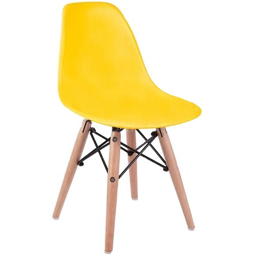 Modern Accent Kids Toddler Children Chair with Eiffel Natural Wooden Legs - Picture 14 of 42