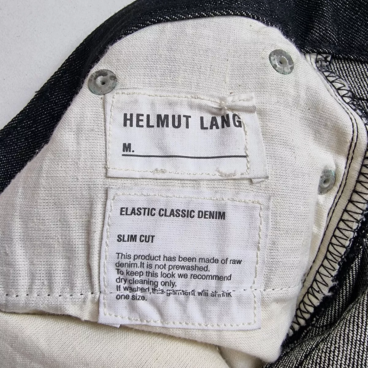 New Archival Vintage HELMUT LANG Classic Raw Denim Slim 100% Cotton S 27  Italy