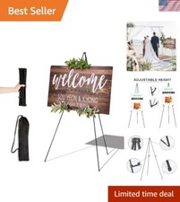 Portable 63-Inch Collapsible Metal Easel Stand for Wedding Signs Posters