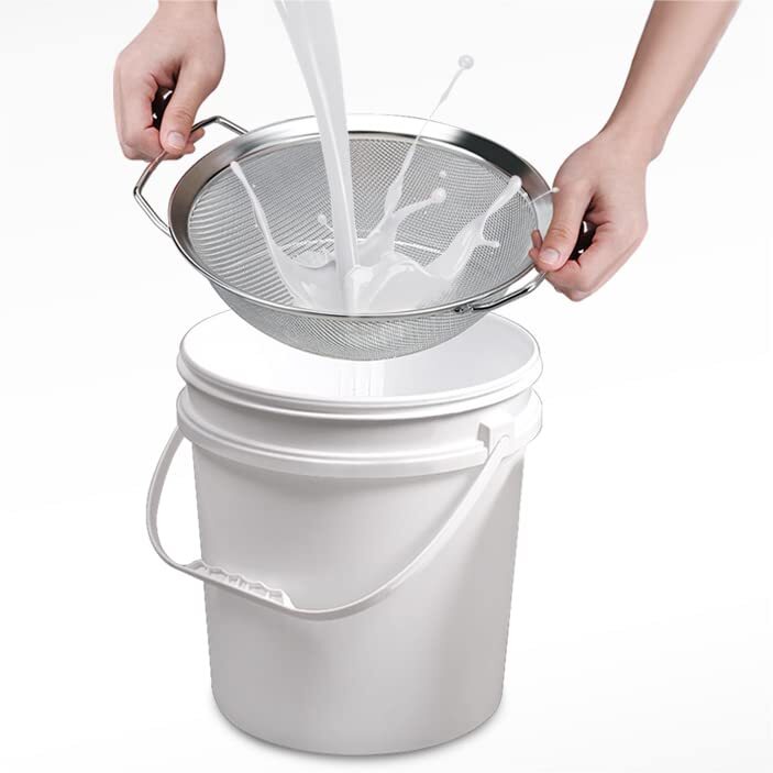 3 Pack 60 Mesh Stainless Steel Fine Mesh Paint Strainer for Emulsion Filters