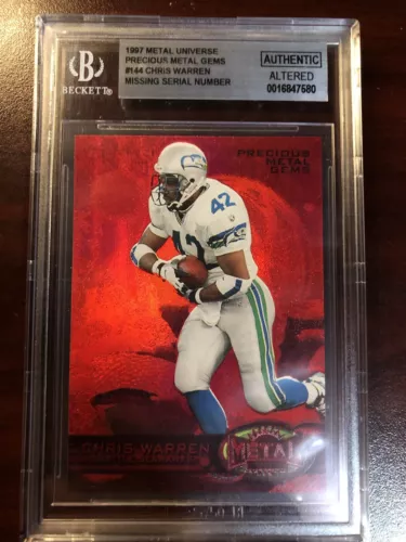 1997 METAL UNIVERSE PRECIOUS METAL GEMS RED PMG #144 CHRIS WARREN BGS AUTHENTIC
