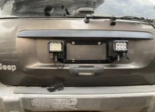 Back license plate frame black with 2 pod mounts