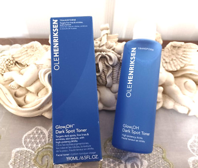 OLE HENRIKSEN GLOW2OH DARK SPOT TONER - TRANSFORM - NEW IN BOX - 6.5 FL. OZ.