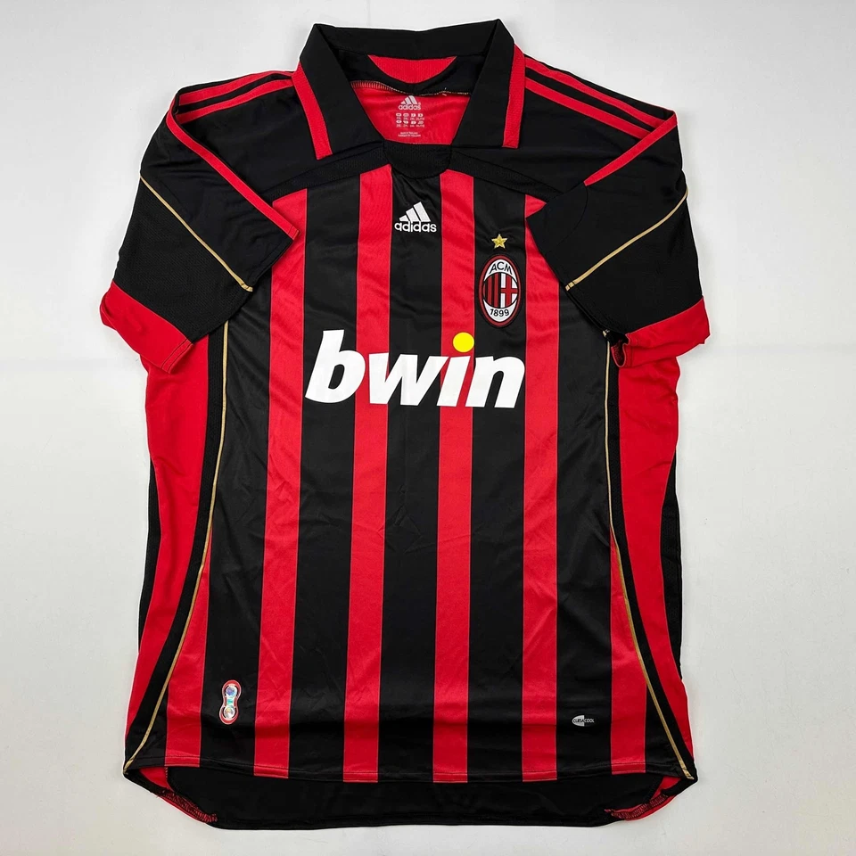 Camiseta de fútbol autografiada/firmada Ricardo Kaka AC Milan negra/roja Beckett certificado de autenticidad BAS Foto 4 de 4