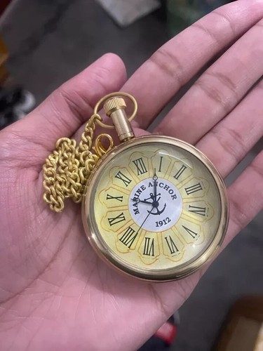 Vintage Collectible Marine Anchor Watch Victoria time Piece Antique Pocket Watch - Picture 2 of 5