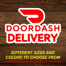 DoorDash Delivery Food Taxi Door Dash Meal Driver Eat Vinyl Car Decal Sticker