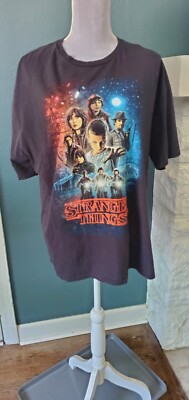 Netflix Stranger Things T-Shirt Unisex 2XL Black USA Jersey Short 