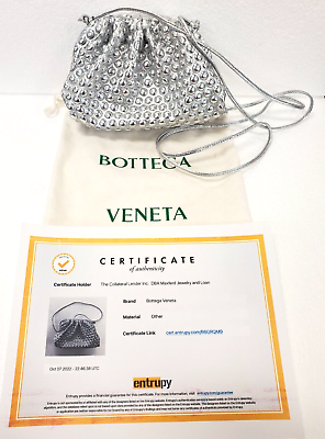 Bottega Veneta Metallic Bubble Wrap The Mini Pouch - Silver Crossbody Bags,  Handbags - BOT170750