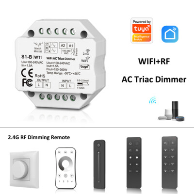 230V TUYA 2.4G WiFi Wireless AC Triac LED Dimmer Controller Trafo F Echo Plus