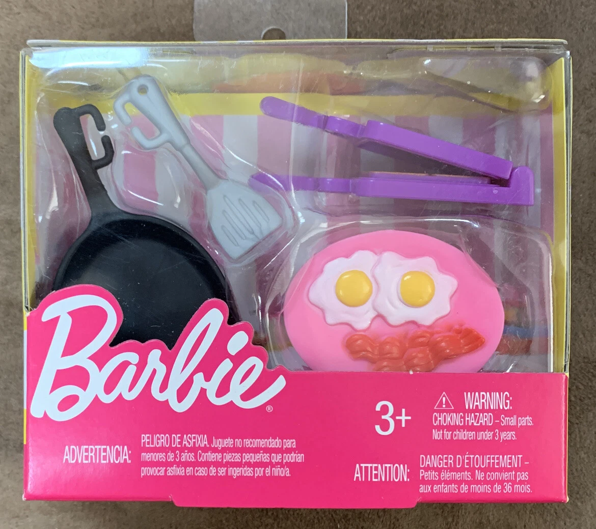 BARBIE BREAKFAST ACCESSORY SET BACON EGGS WAFFLES SUPER CUTE eBay