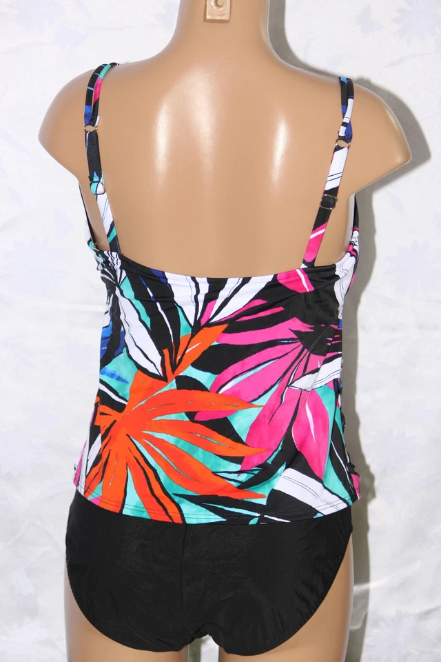 NOVO maiô INC International Concepts multicolorido xadrez peça única tamanho 12 - Imagem 2 de 2