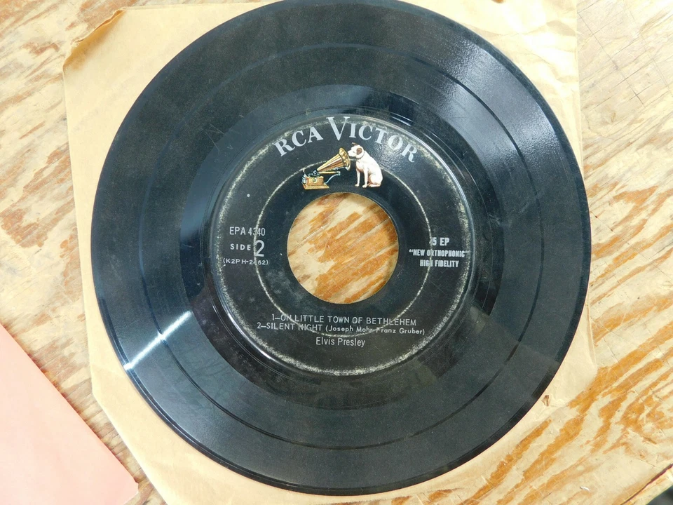 Lot Of 8 Vintage 2 Side 45 RPM Records Elvis Presly, Kenny Rogers Etc. Foto 2 de 4