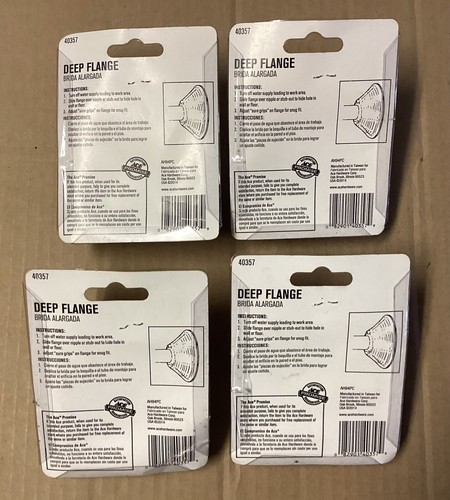 Ace Deep Flange 40357 For 1/2” Pipe Chrome Metal Lot Of 4 Free Shipping - Picture 4 of 5
