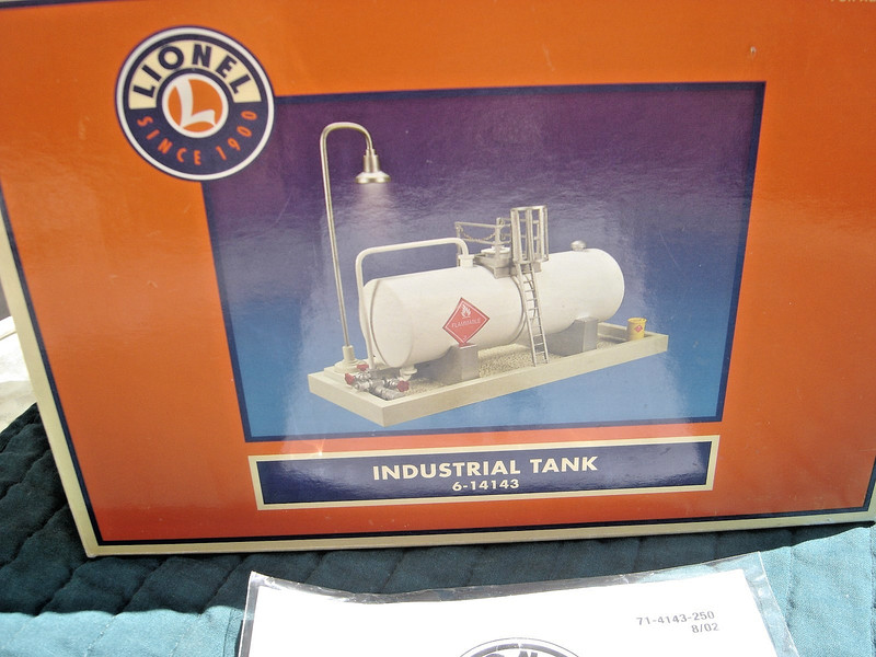 LIONEL INDUSTRIAL TANK. # 6-14143 IN ORIG. BOX, LIGHTED,,