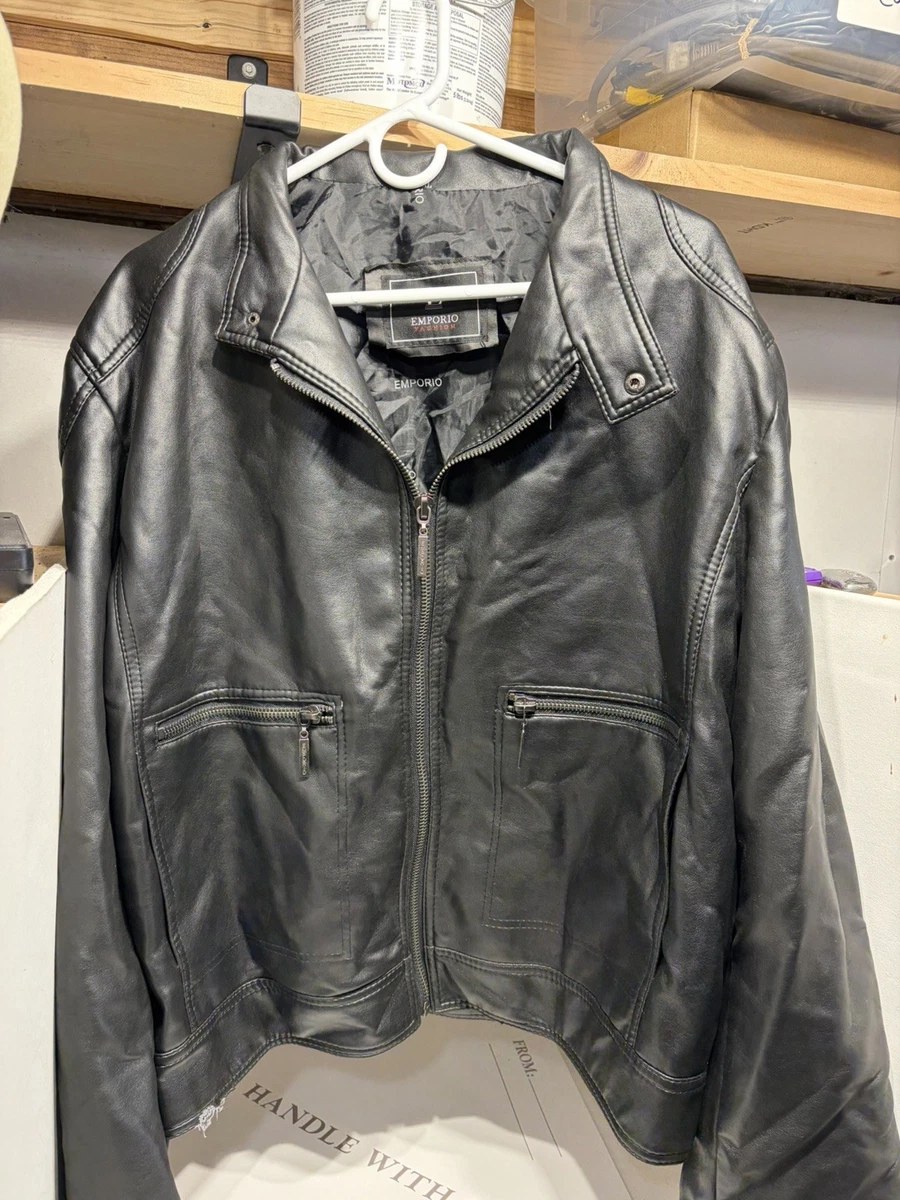 Emporio Armani Faux Leather Outer Shell Coats, Jackets & Vests for
