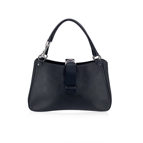 Authentique sac à bandoulière Christian Dior toile noire cristal hardcore