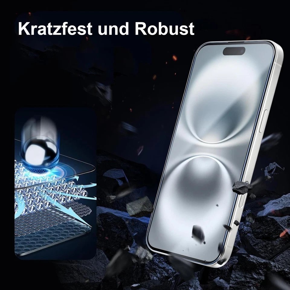 Panzerfolie Display Schutz Glas Für iPhone 17 16 15 14 13 12 11 Pro Max Mini Air - Bild 4 von 4