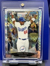 2013 Bowman Chrome Yasiel Puig X-Fractor RC Rookie #78 Card. rookie card picture