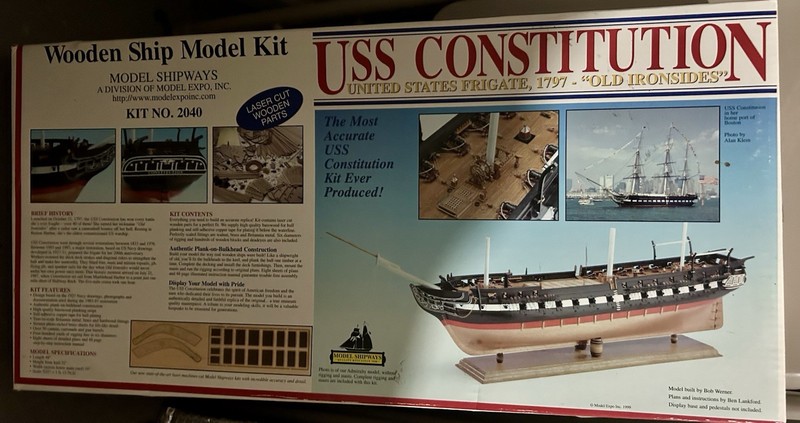 Model Shipways 1/72 USS Constitution Wooden Model Ship Kit.