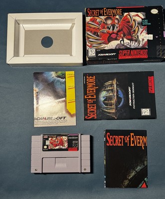 SNES Secret of Evermore NTSC US Super Nintendo CIB RPG JRPG RETRO NES N64 