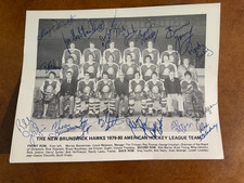 1979 New Brunswick Hawks AHL Signed Hockey Team Issue Photo 17 signatures