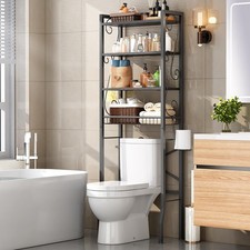 Over-The-Toilet Storage Rack 4-Tier,Bathroom Organizer Shelf Over Toilet,Adju...