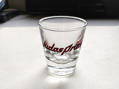   Vintage Judas Priest Shot Glass 2002 Heavy Glass 2.25'' Tall