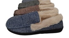 MEN's Bright Moccasin Slippers Plush Memory Foam Warm Fur Lining 7 to 12