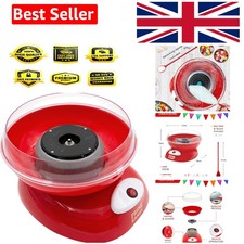 Candy Floss Machine - Red, 30cm x 32cm, 500W, Non-Slip Base, Kid's Party Use