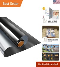 Window Privacy Film One Way Daytime Privacy Static Cling Sun Blocking Anti UV...