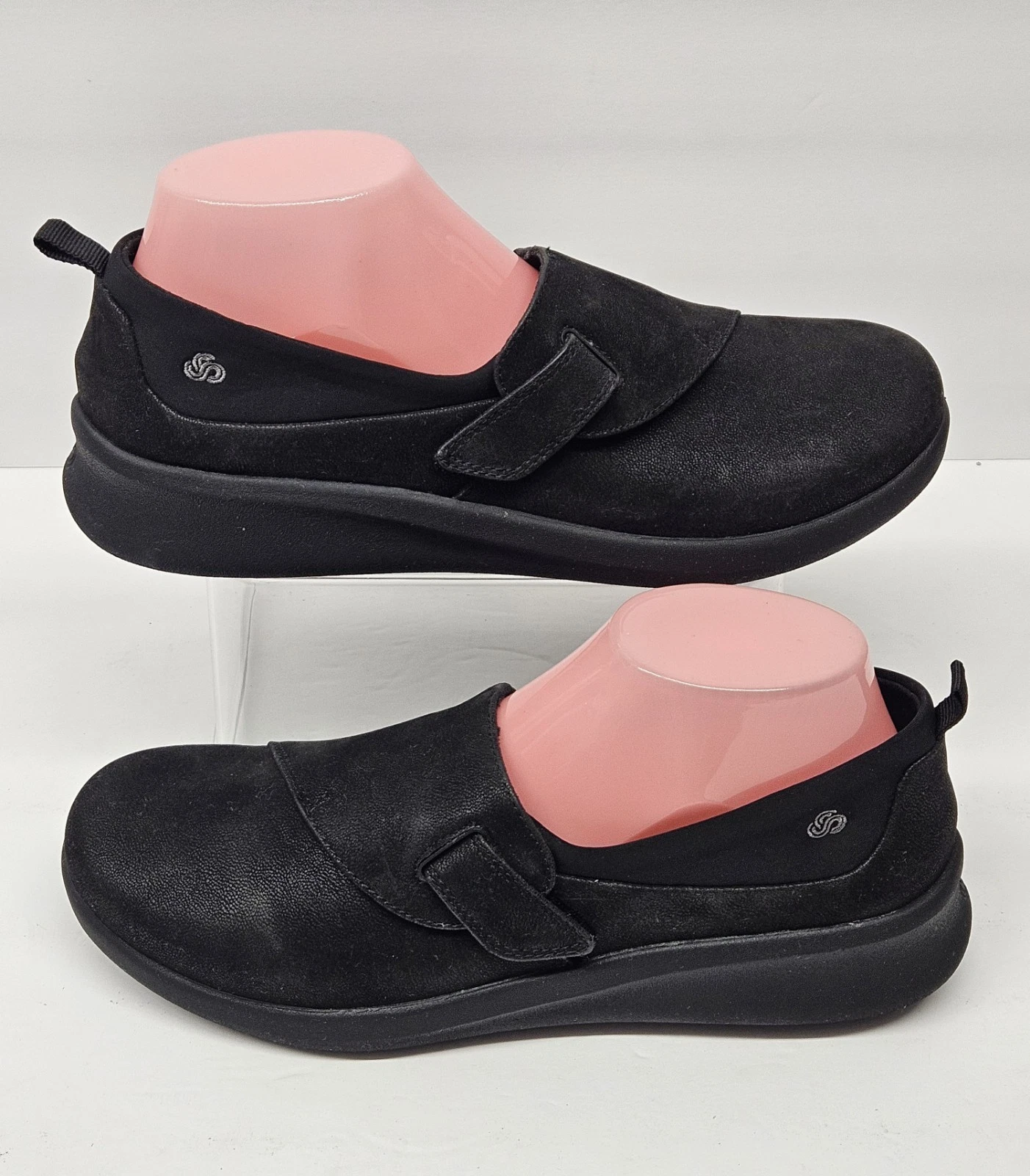 Scarpe mocassino Clarks Cloudsteppers Sillian 2.0 Ease da donna taglia 9 M nere slip on