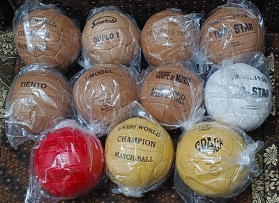 Mini Set 11 Pcs FIFA World Cup 1930 to 1966 Leather Balls Size 1 Christmas Gift
