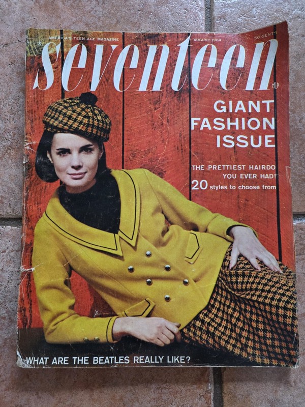 Super Vintage Aug. 1964 Seventeen Magazine Giant fashion Issue **Read Condition 