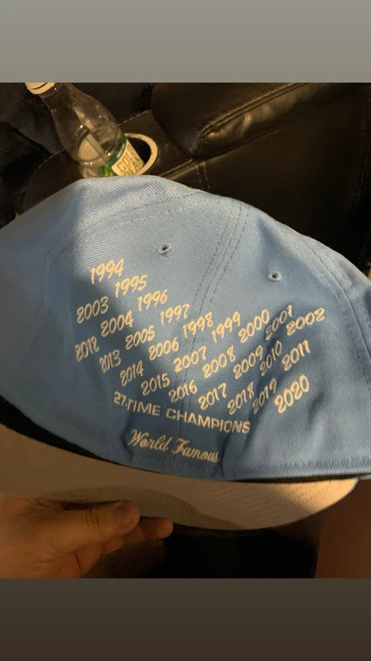 Supreme x New Era Champions Box Logo Hat 'Bright Blue'  7  1/2 - Image 4 of 4